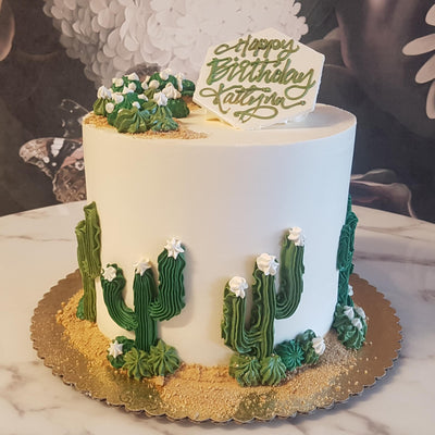 Succulent boho cake