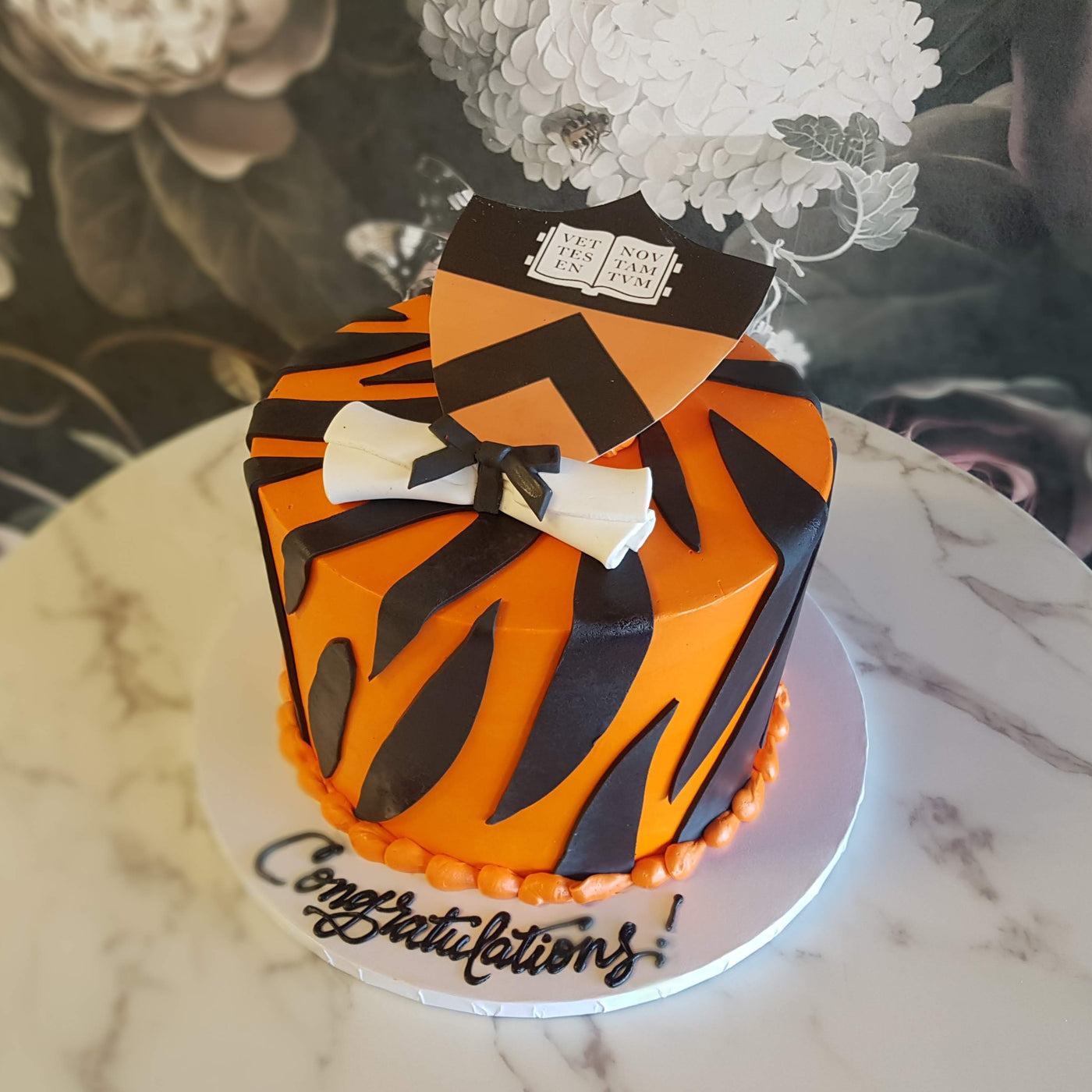 princeton university, tiger cake, go tigers, high school cake
