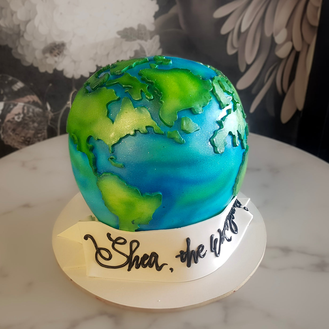 The World is Yours | College Graduation Cake | Globe Traveler