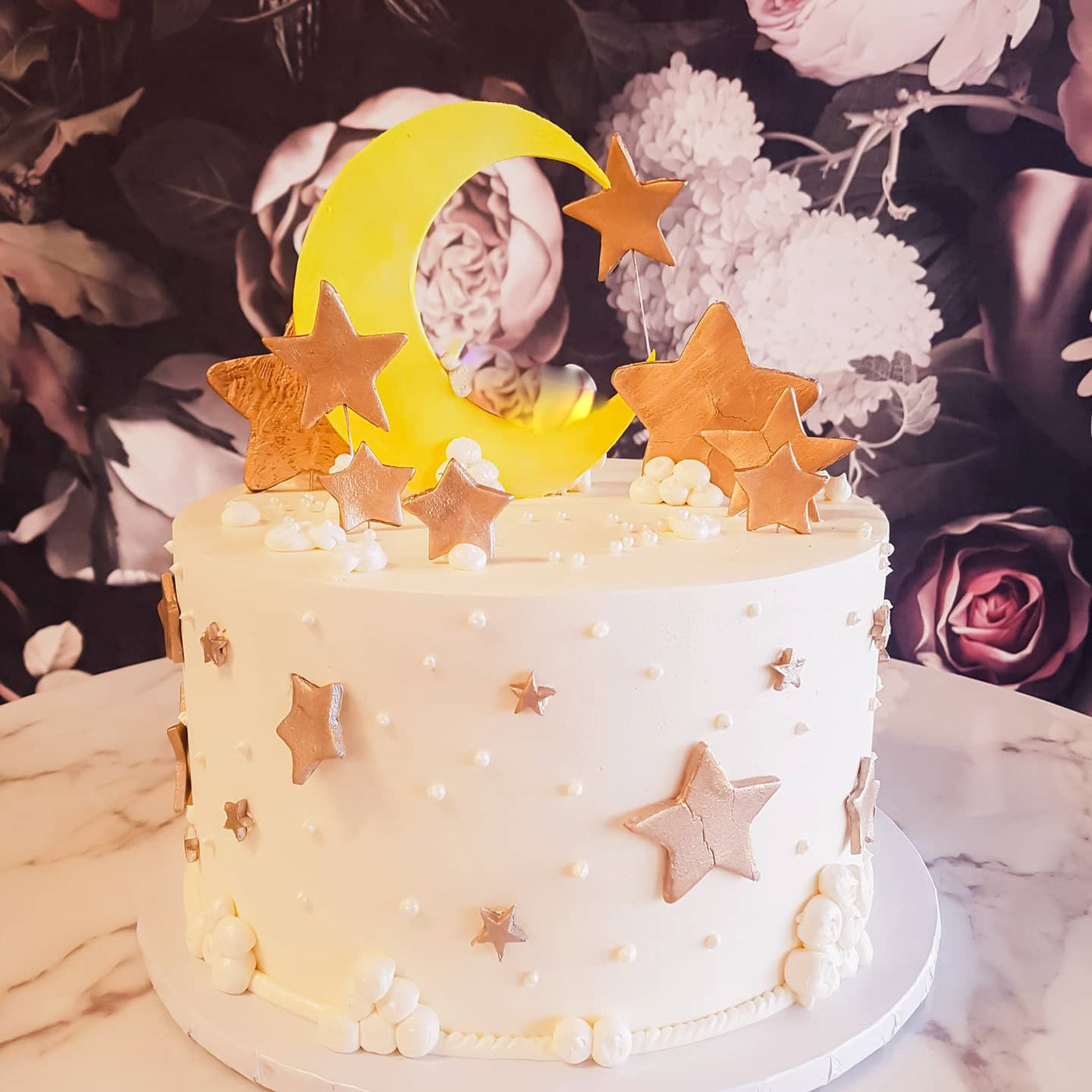 Baby cake sweet child of mine, i love you to the moon and back, celestial baby, moon and stars baby shower, first birthday, welcome baby, smash cake