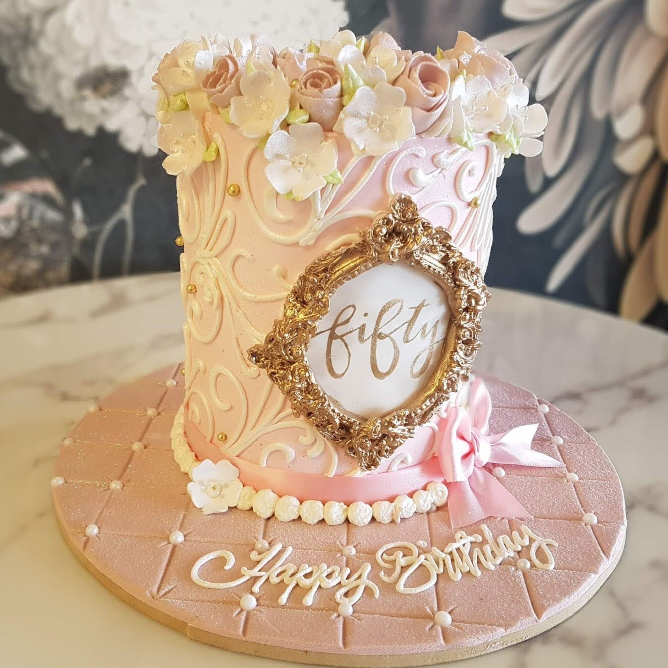 Lovely Lady | Fondant Cake | Quilted Floral