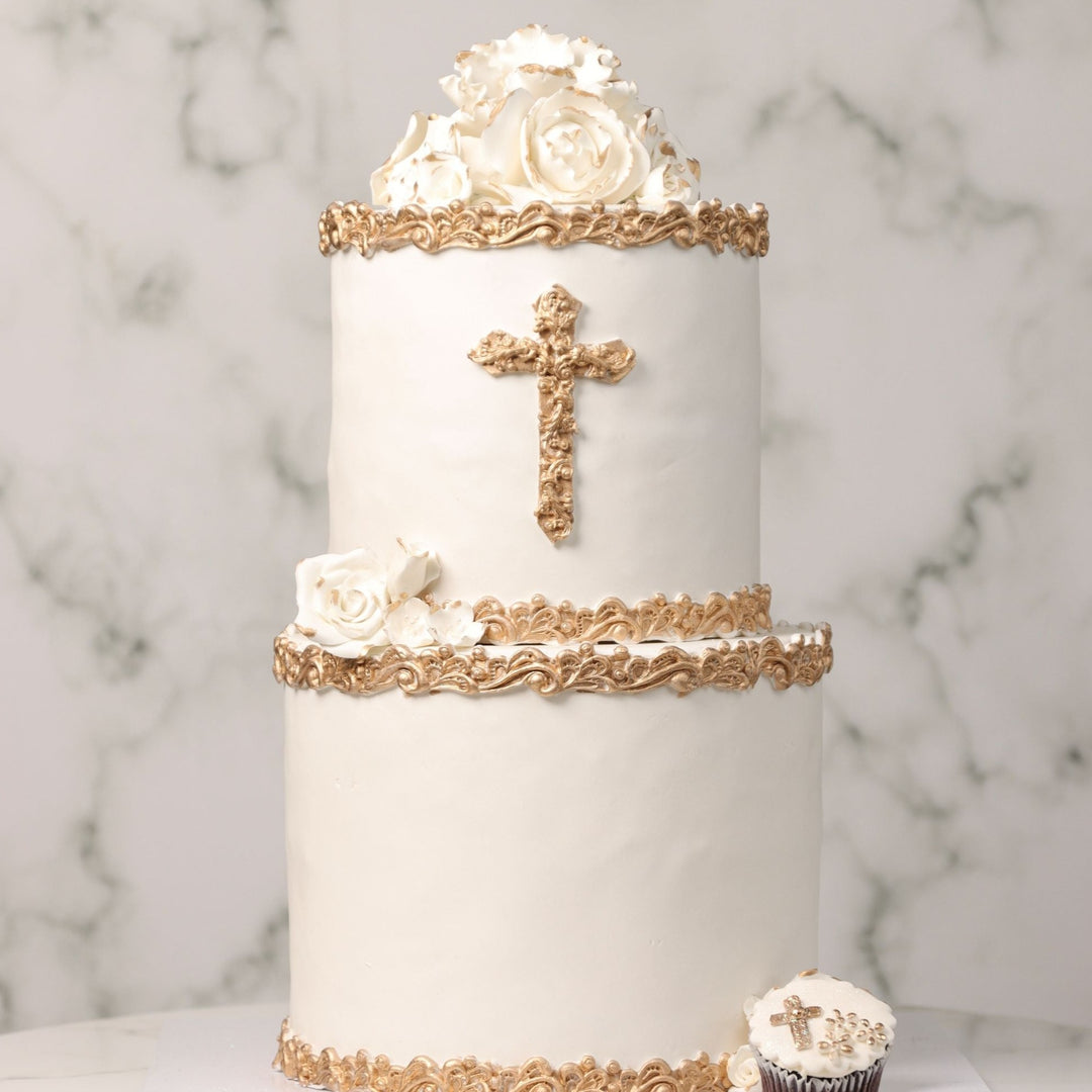 Baby Christening, baptism, offering, chruch, catholic, christian cake, baby cake, church cake