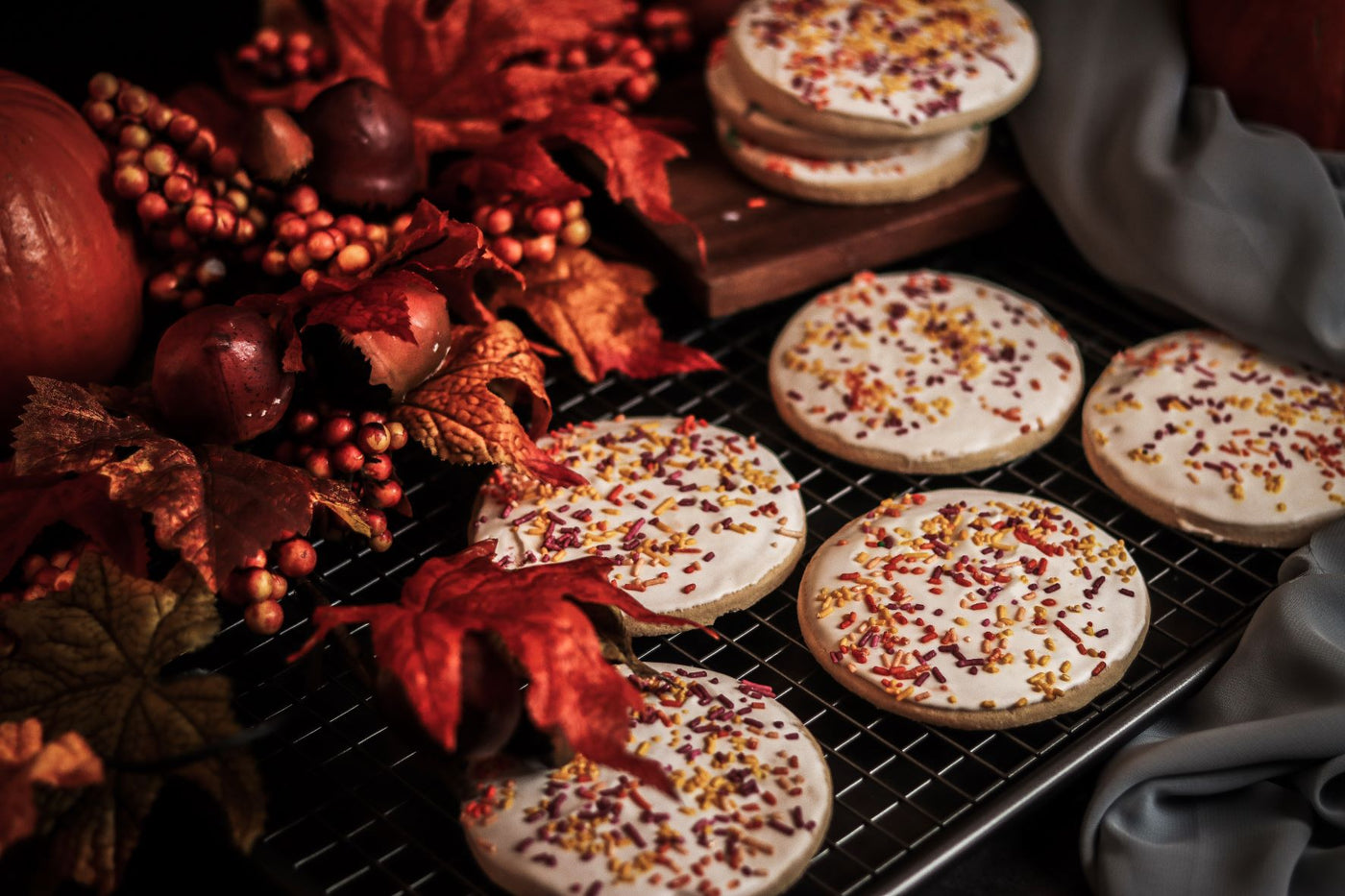 Fall Sugar Cookies | Thanksgiving Dessert Bar | Delivery