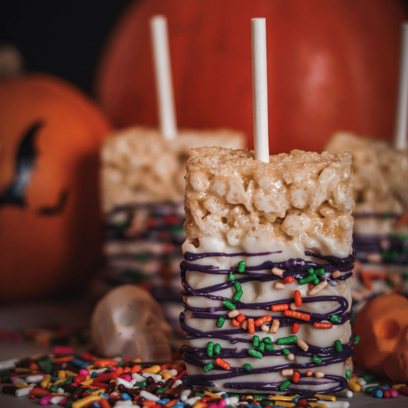 krispy treats for classroom party, halloween party, office halloween party