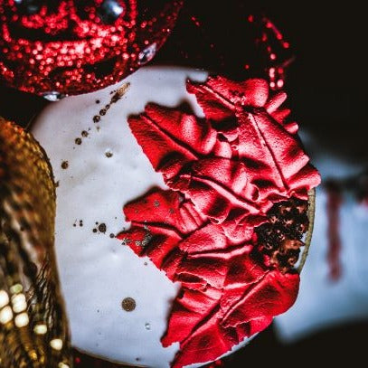 poinsettia sugar cookie