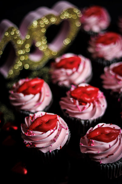 Luscious Lips Valentine Sprinkle Cupcake | Rolling in Dough | Valentine's Day Gift | Delivery