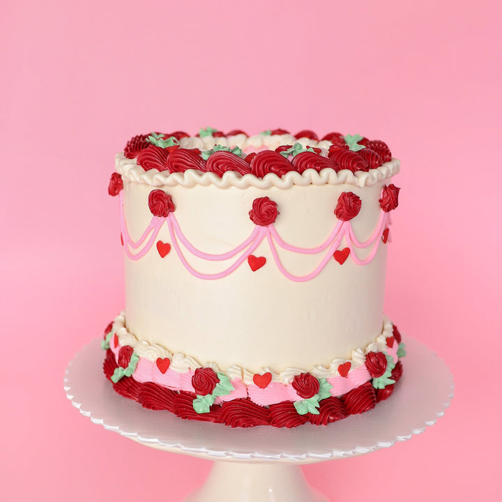 lambeth, vintage valentines, old school cake, old school design, elope valentines, courthouse wedding, let's get married