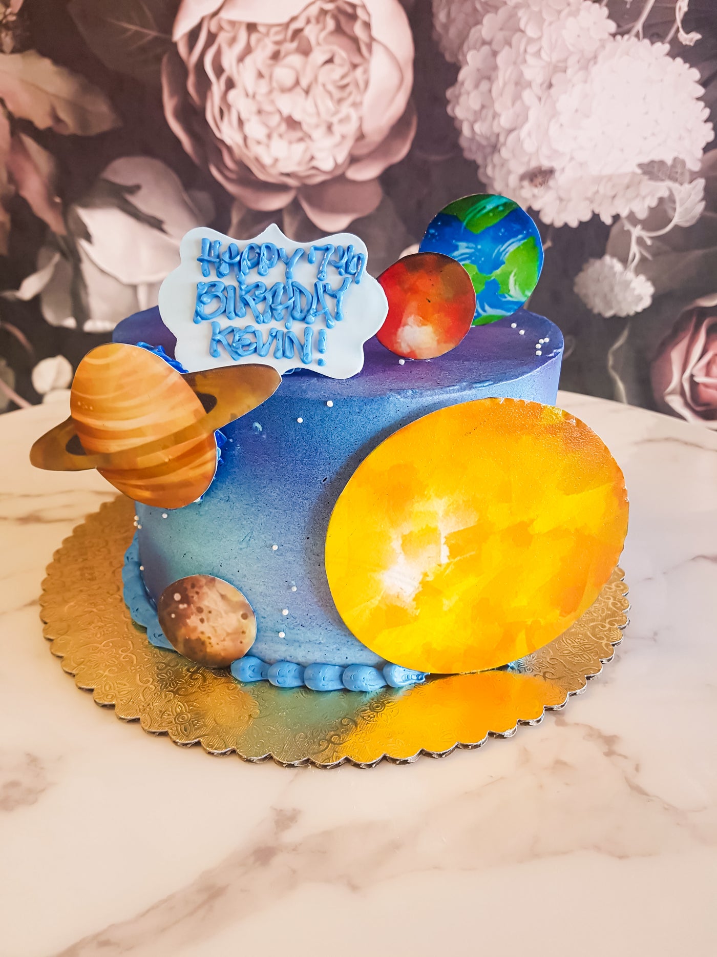 Space and Planets Cake