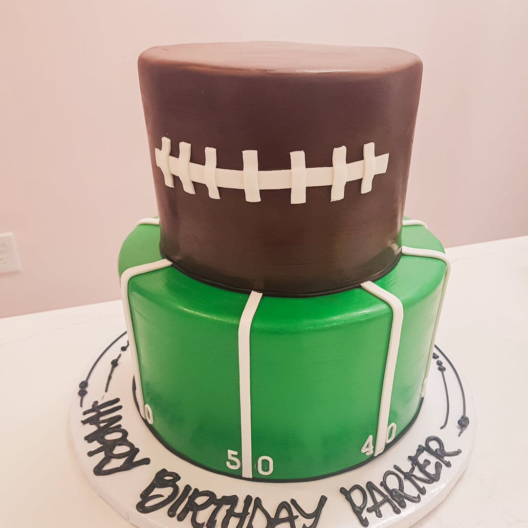 football cake, las vegas cakes, custom cakes, cakes near the strip, birthday vegas weekend, bachelor's cakes, raider's cake, football lover's cake, 49ers